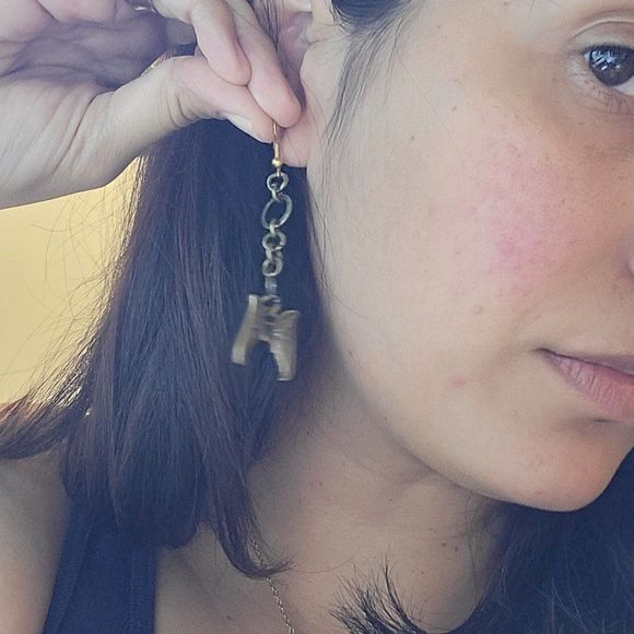 Handmade earrings steampunk style wings - Picture 4 of 4